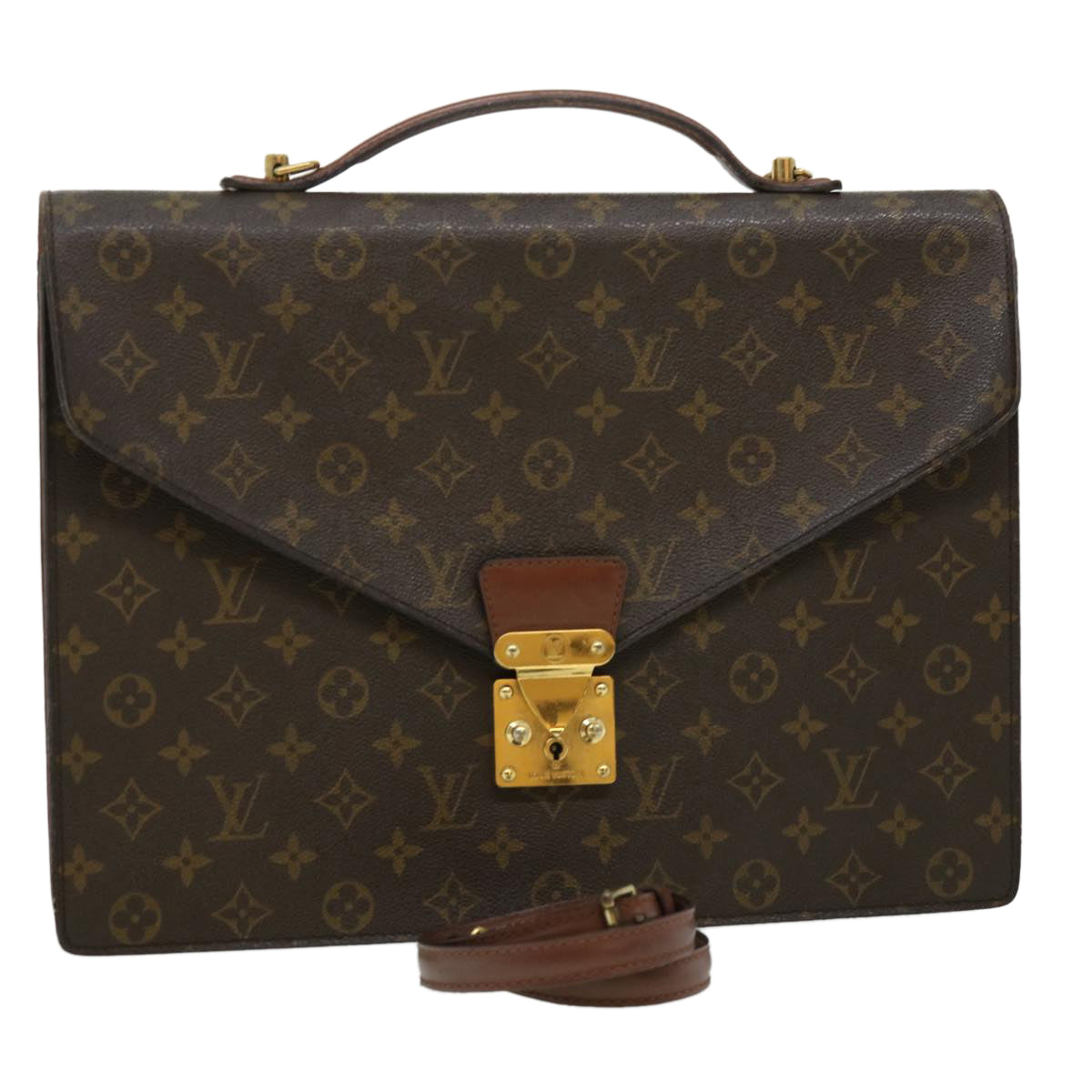 LOUIS VUITTON Monogram Porte Documents Bandouliere Bag 2way M53338 LV 30832