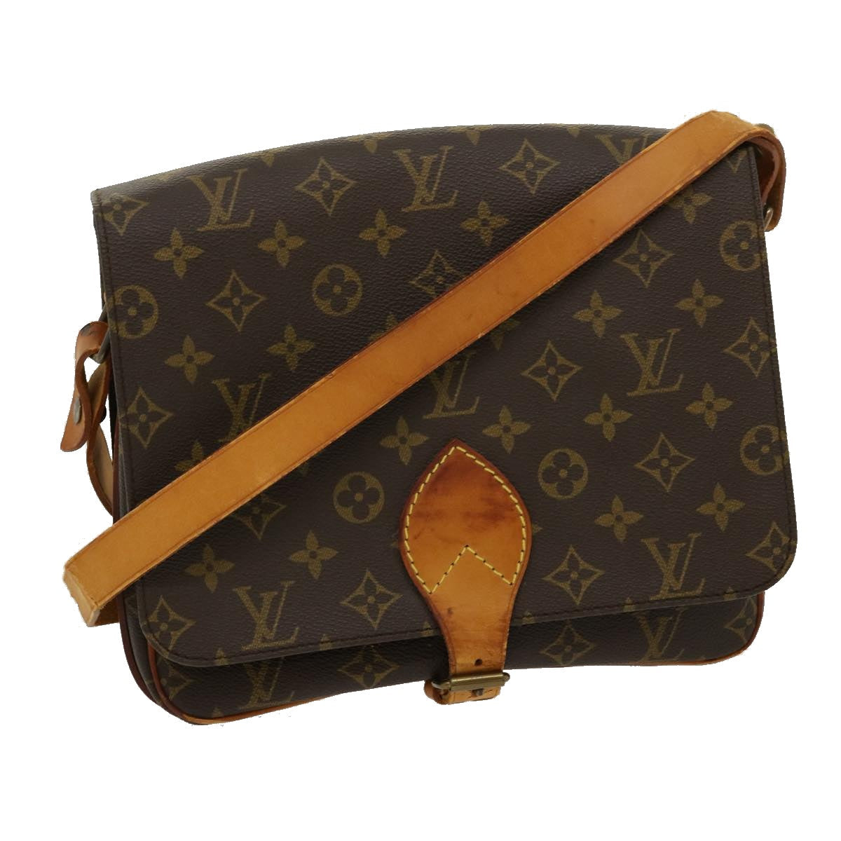 LOUIS VUITTON Monogram Cartouchiere GM Shoulder Bag M51252 LV 30833