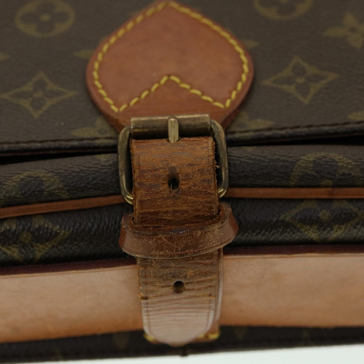LOUIS VUITTON Monogram Cartouchiere MM Shoulder Bag M51253 LV 30876