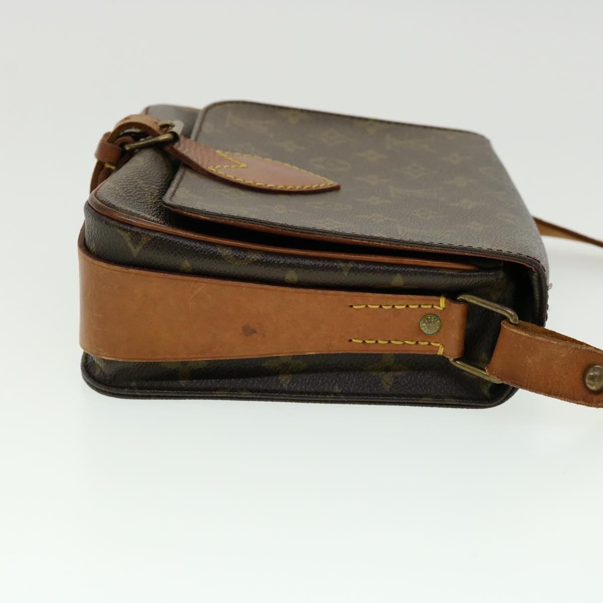 LOUIS VUITTON Monogram Cartouchiere MM Shoulder Bag M51253 LV 30876