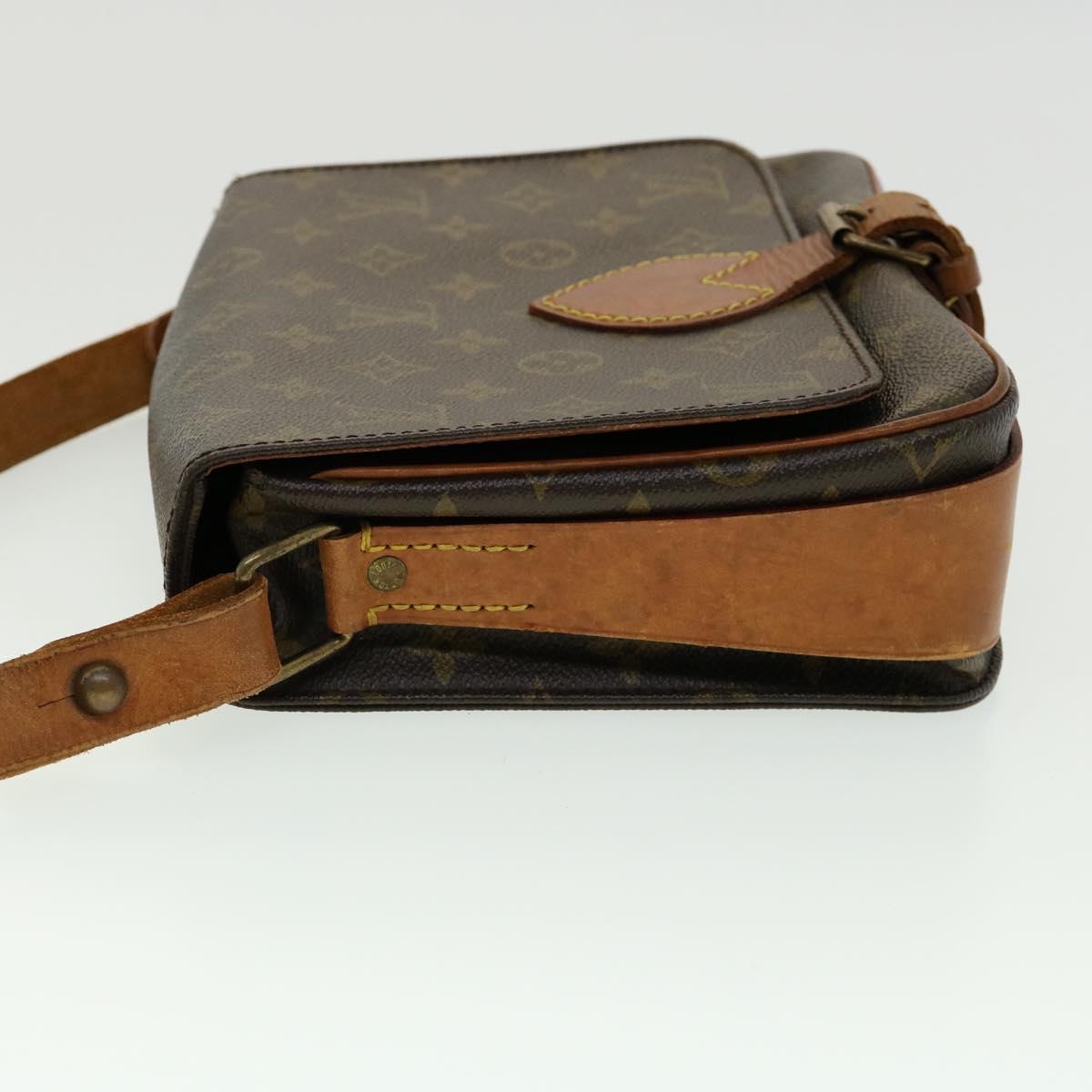 LOUIS VUITTON Monogram Cartouchiere MM Shoulder Bag M51253 LV 30876