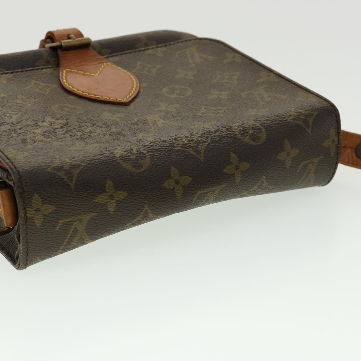 LOUIS VUITTON Monogram Cartouchiere MM Shoulder Bag M51253 LV 30876