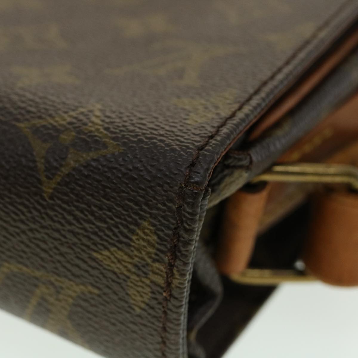 LOUIS VUITTON Monogram Cartouchiere MM Shoulder Bag M51253 LV 30876