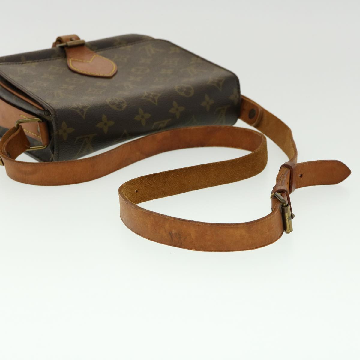 LOUIS VUITTON Monogram Cartouchiere MM Shoulder Bag M51253 LV 30876