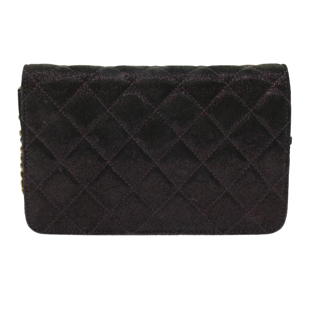 Luxury Chanel Matrasse Chain Shoulder Bag Satin Purple CC  30950A