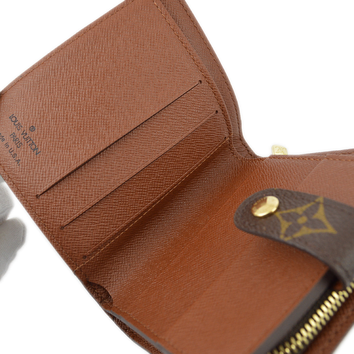 Louis Vuitton 2005 Monogram Compact Zip Wallet M61667
