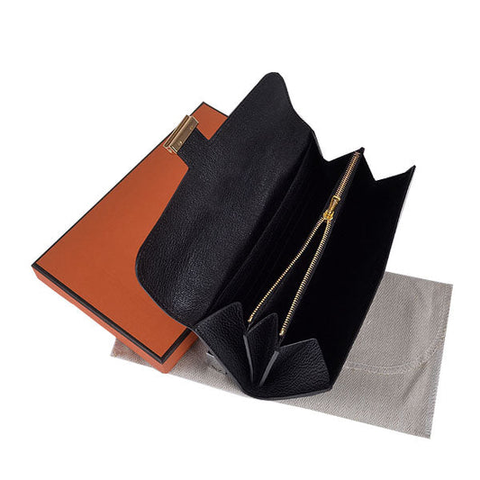 Luxury Hermes Wallet H6023 Wallet Black