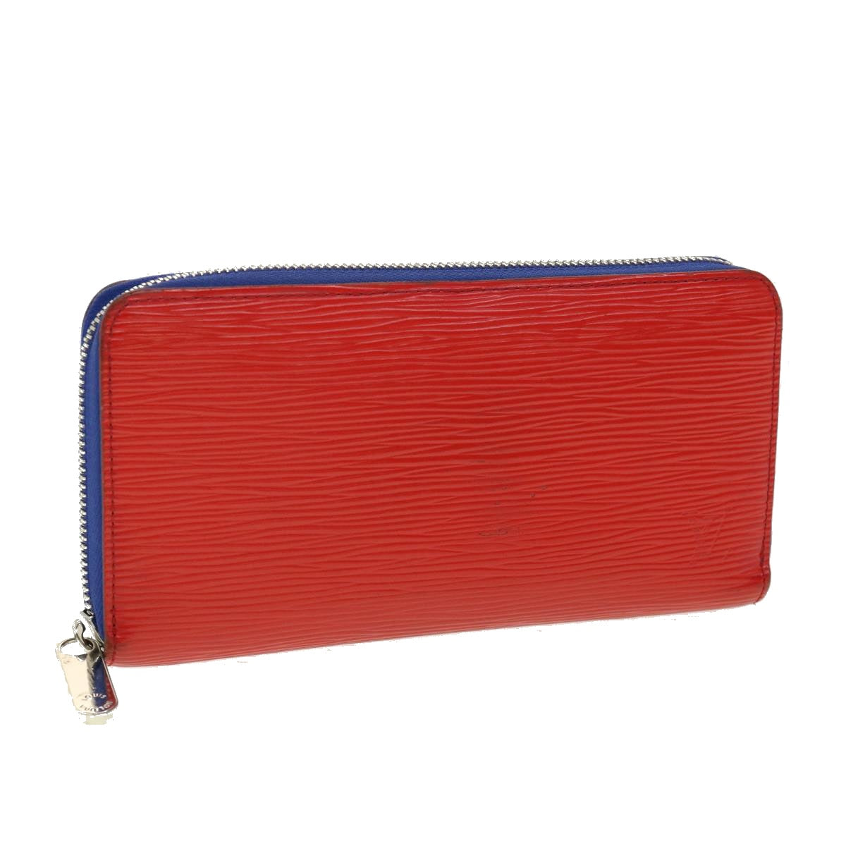 LOUIS VUITTON Epi Zippy Wallet Long Wallet Leather Red Blue M62304 LV 31053