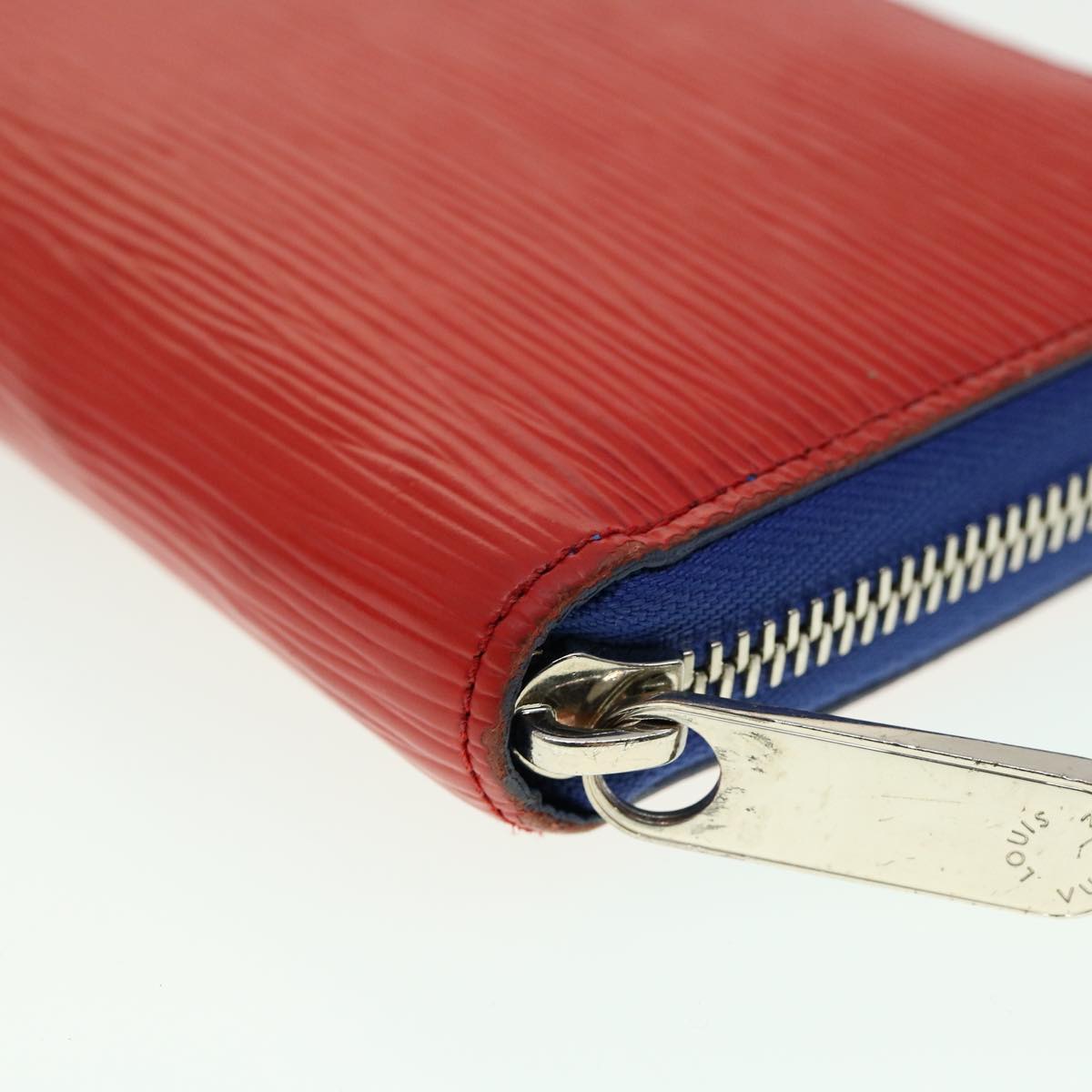 LOUIS VUITTON Epi Zippy Wallet Long Wallet Leather Red Blue M62304 LV 31053