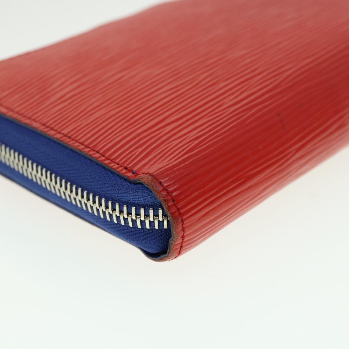 LOUIS VUITTON Epi Zippy Wallet Long Wallet Leather Red Blue M62304 LV 31053