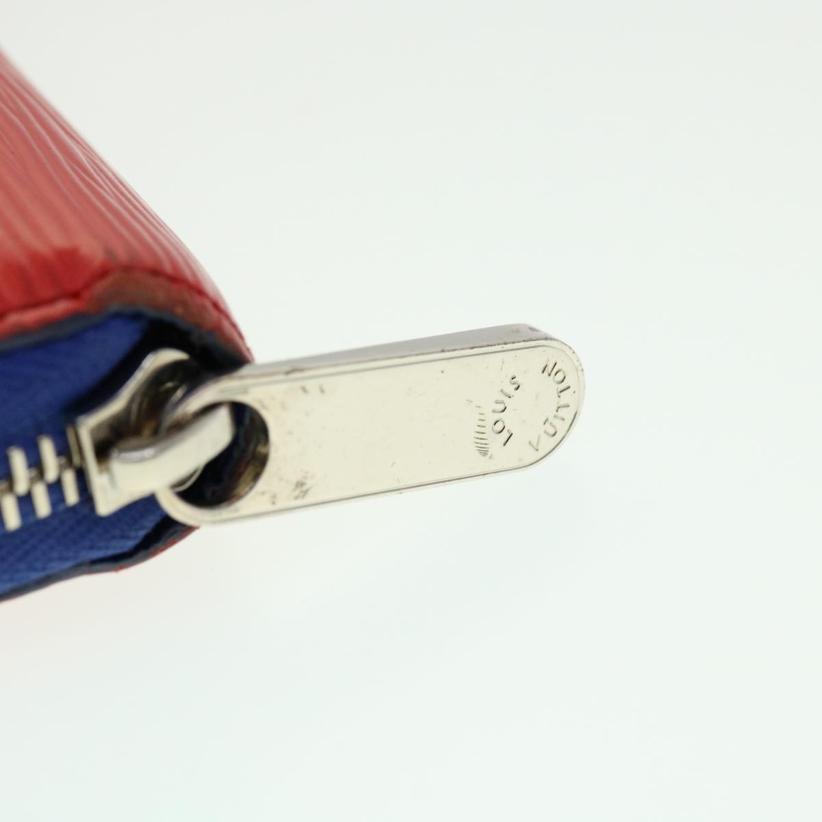LOUIS VUITTON Epi Zippy Wallet Long Wallet Leather Red Blue M62304 LV 31053