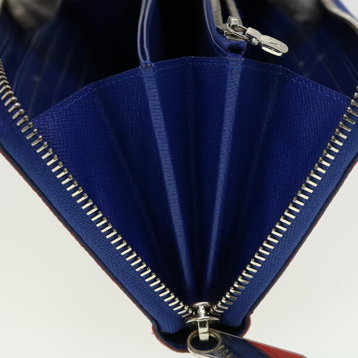 LOUIS VUITTON Epi Zippy Wallet Long Wallet Leather Red Blue M62304 LV 31053