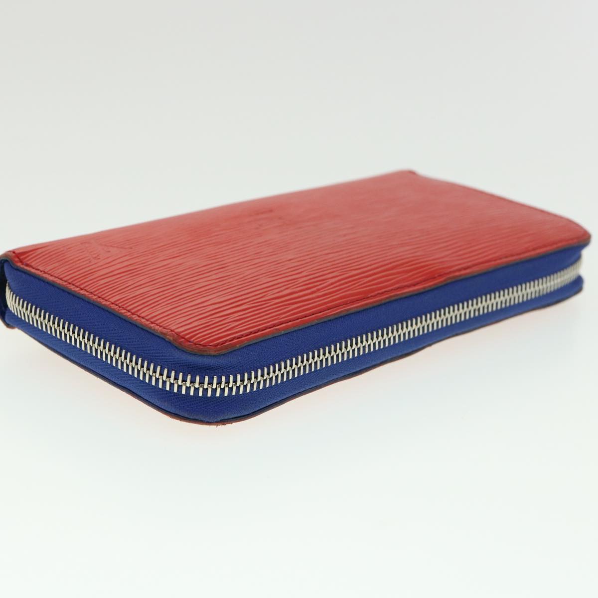 LOUIS VUITTON Epi Zippy Wallet Long Wallet Leather Red Blue M62304 LV 31053