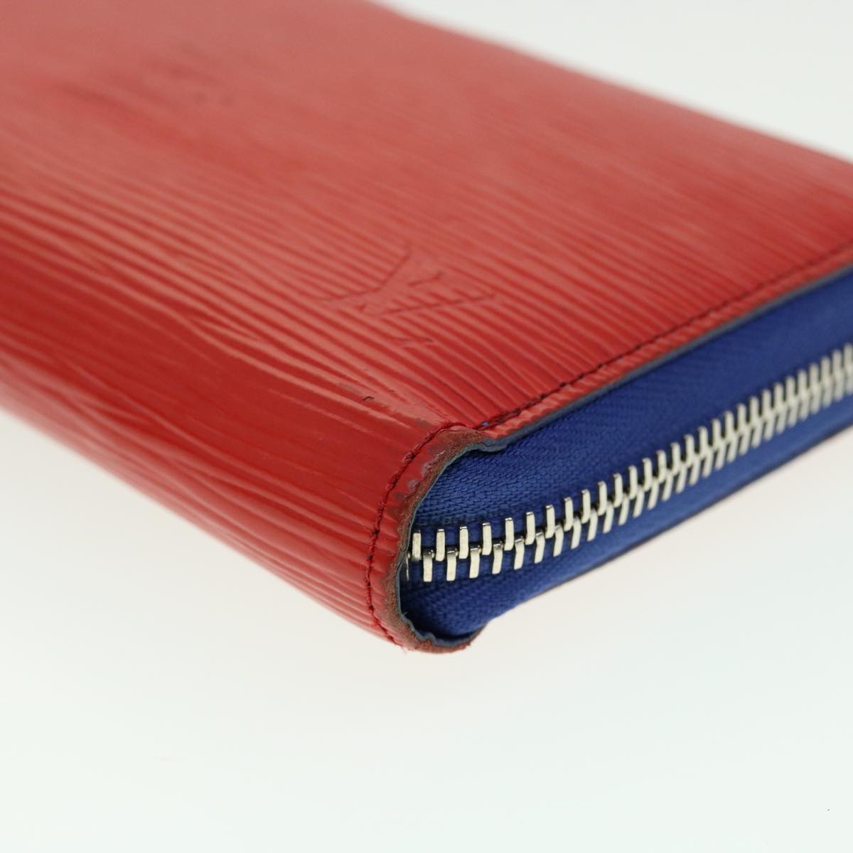 LOUIS VUITTON Epi Zippy Wallet Long Wallet Leather Red Blue M62304 LV 31053