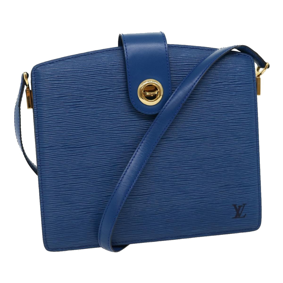 LOUIS VUITTON Epi Capucines Shoulder Bag Blue M52345 LV 31094