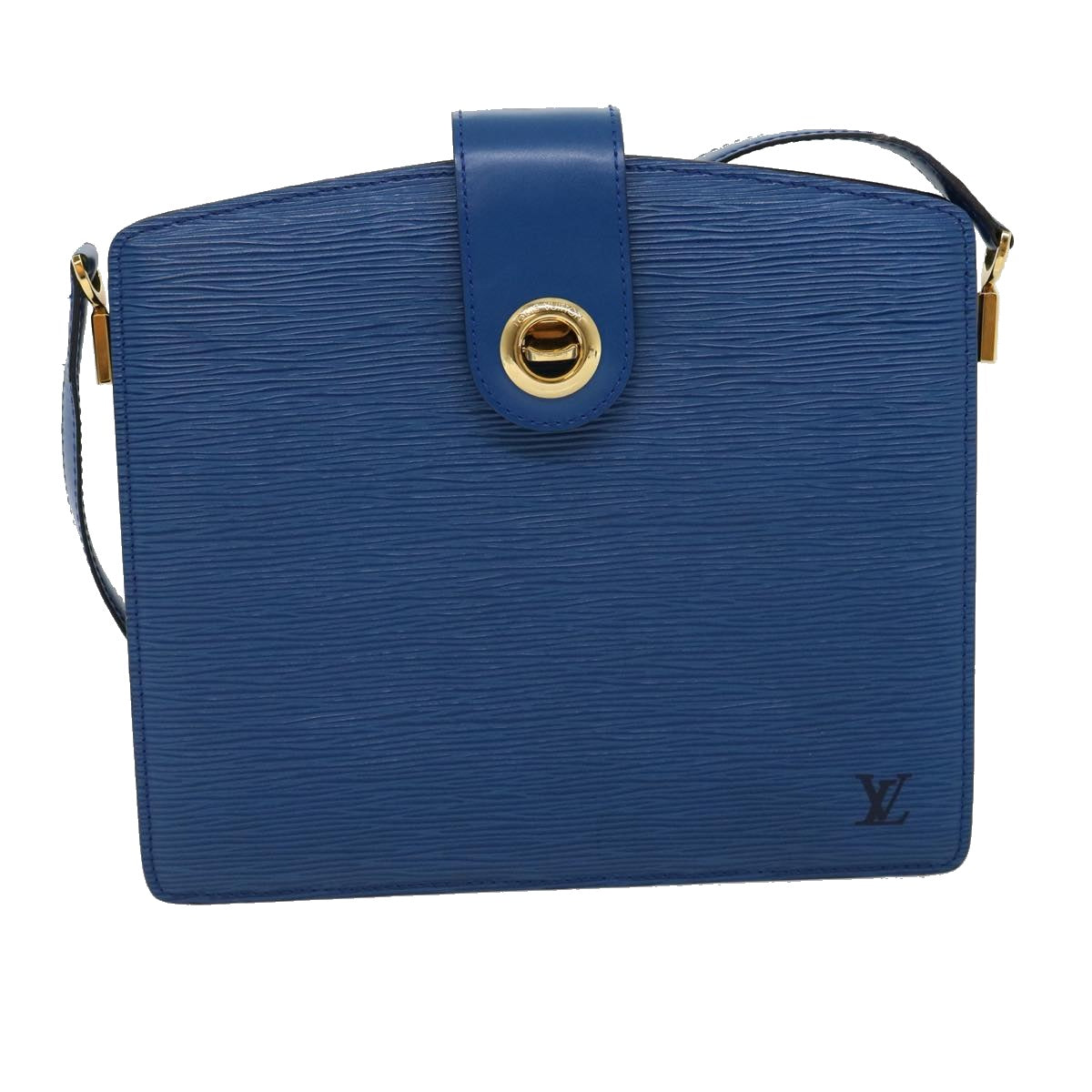 LOUIS VUITTON Epi Capucines Shoulder Bag Blue M52345 LV 31094