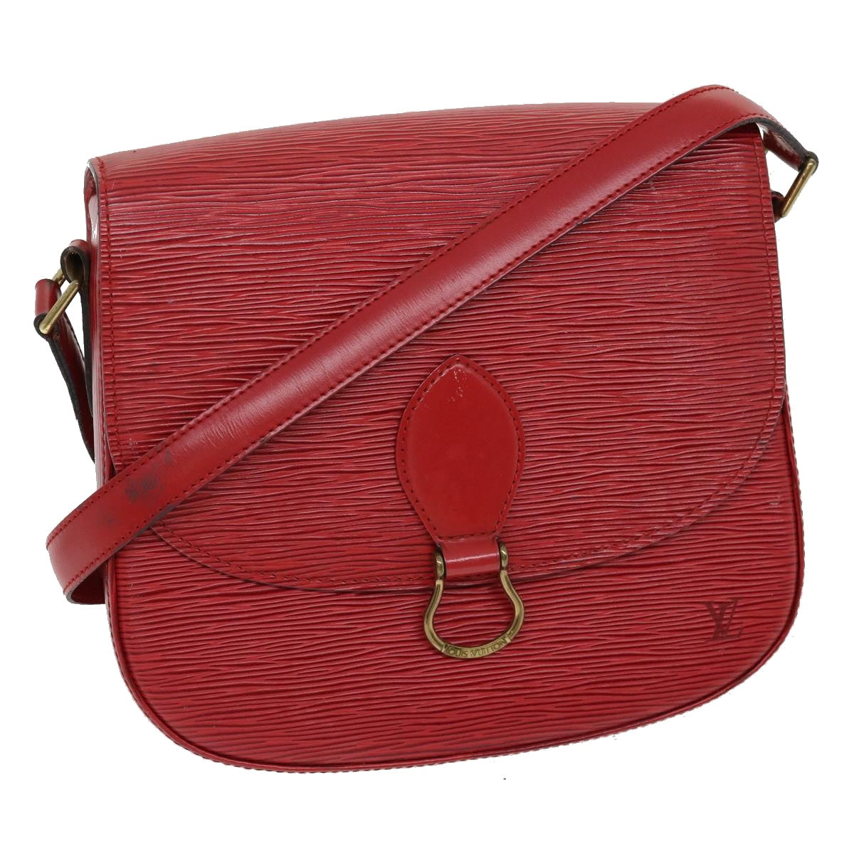 LOUIS VUITTON Epi Saint Cloud GM Shoulder Bag Red M52197 LV 31162