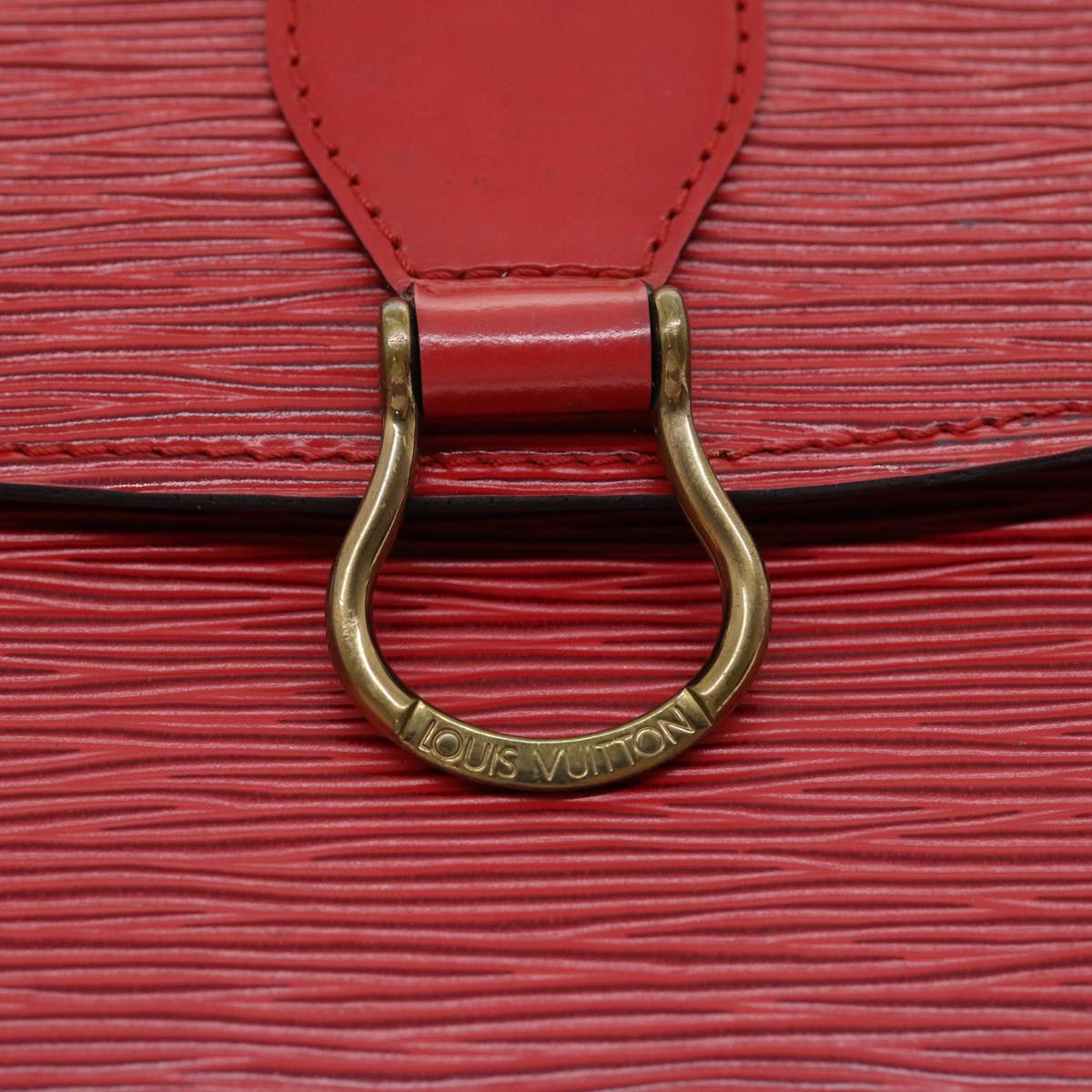 LOUIS VUITTON Epi Saint Cloud GM Shoulder Bag Red M52197 LV 31162