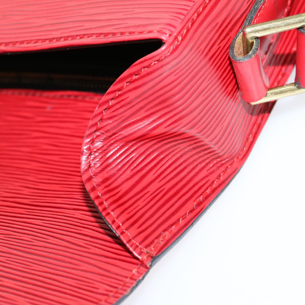 LOUIS VUITTON Epi Saint Cloud GM Shoulder Bag Red M52197 LV 31162