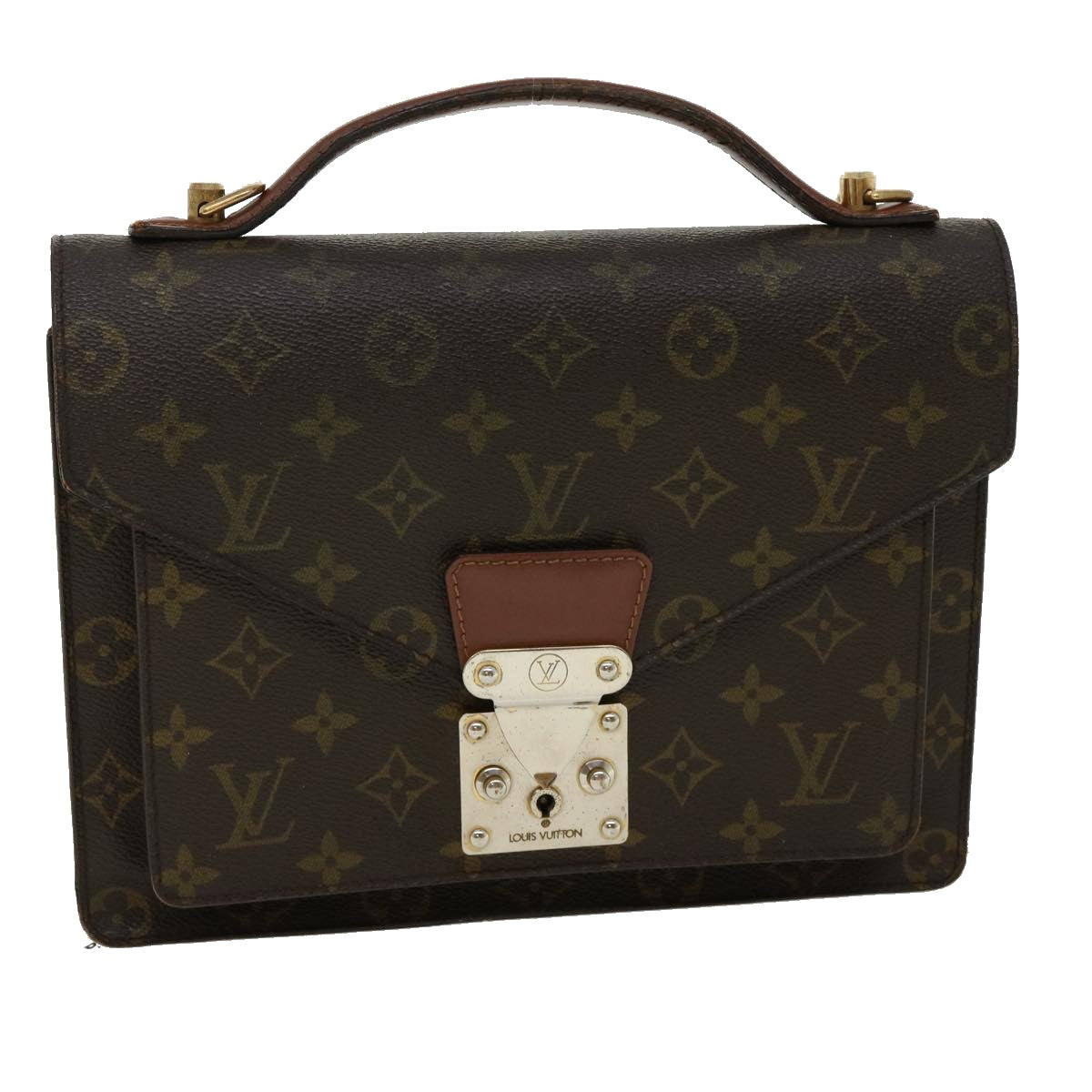 LOUIS VUITTON Monogram Monceau Hand Bag M51185 LV 31231