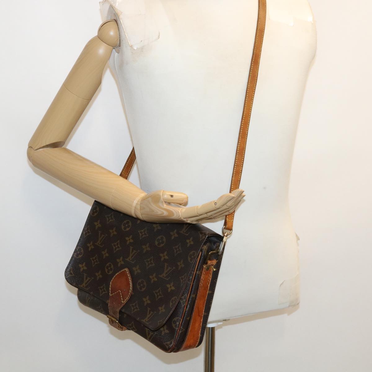 LOUIS VUITTON Monogram Cartouchiere GM Shoulder Bag M51252 LV 31245
