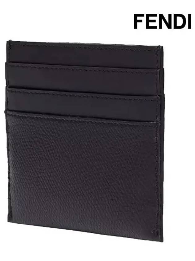 Luxury Fendi Logo Diamond Card Wallet Black