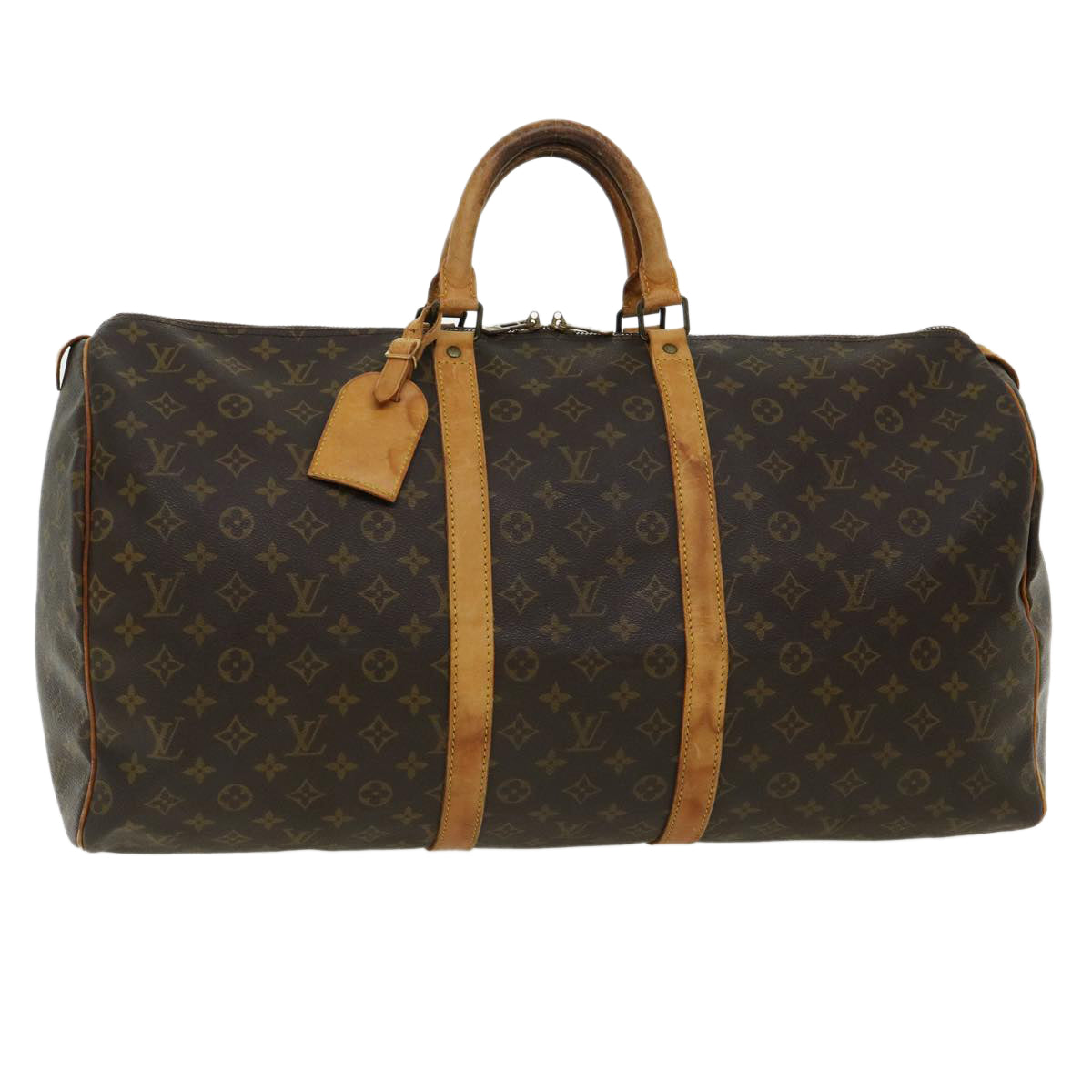 LOUIS VUITTON Monogram Keepall 55 Boston Bag M41424 LV 31317