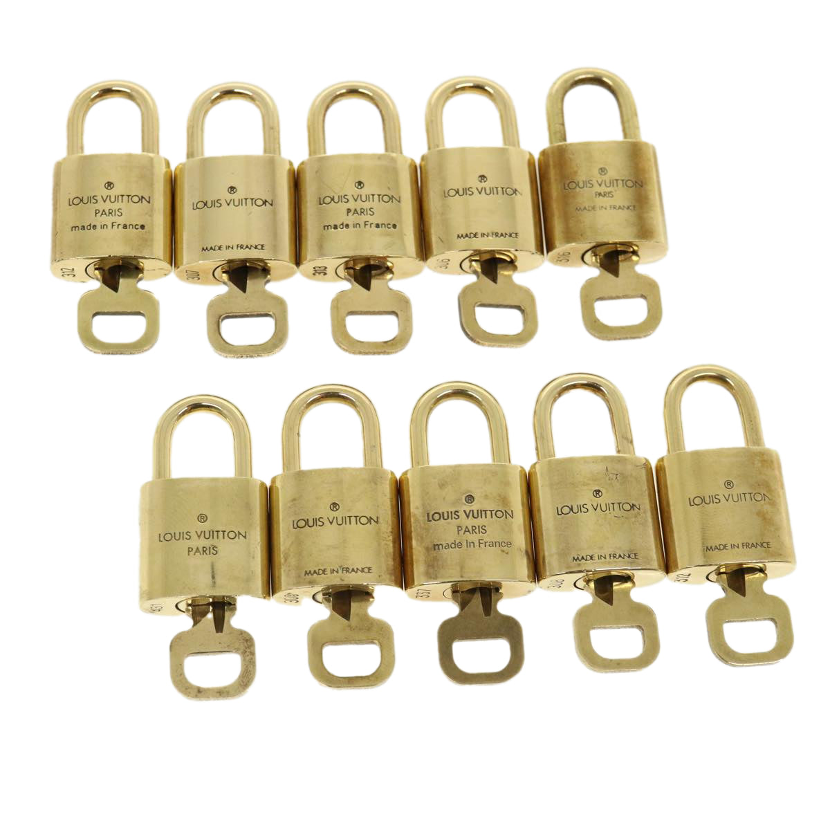 LOUIS VUITTON Padlock 10set Padlock Gold Tone LV 31332