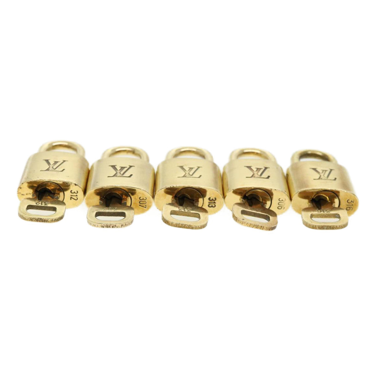 LOUIS VUITTON Padlock 10set Padlock Gold Tone LV 31332