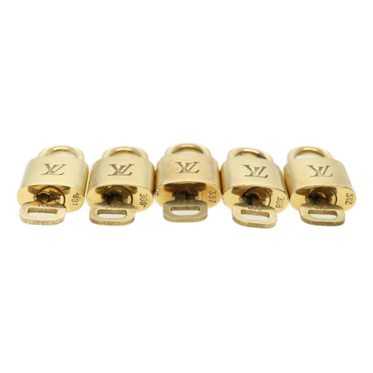 LOUIS VUITTON Padlock 10set Padlock Gold Tone LV 31332