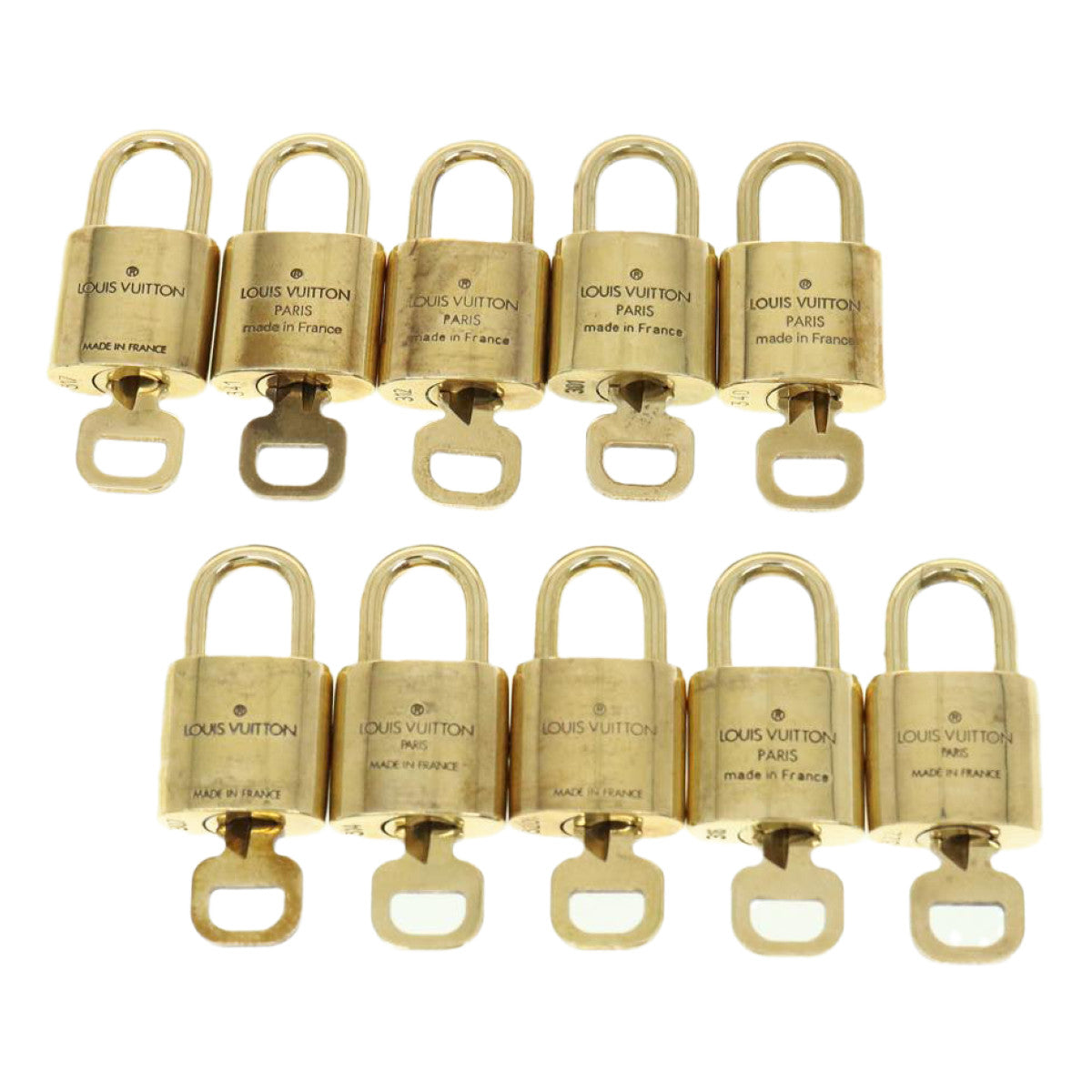 LOUIS VUITTON Padlock 10set Padlock Gold Tone LV 31375