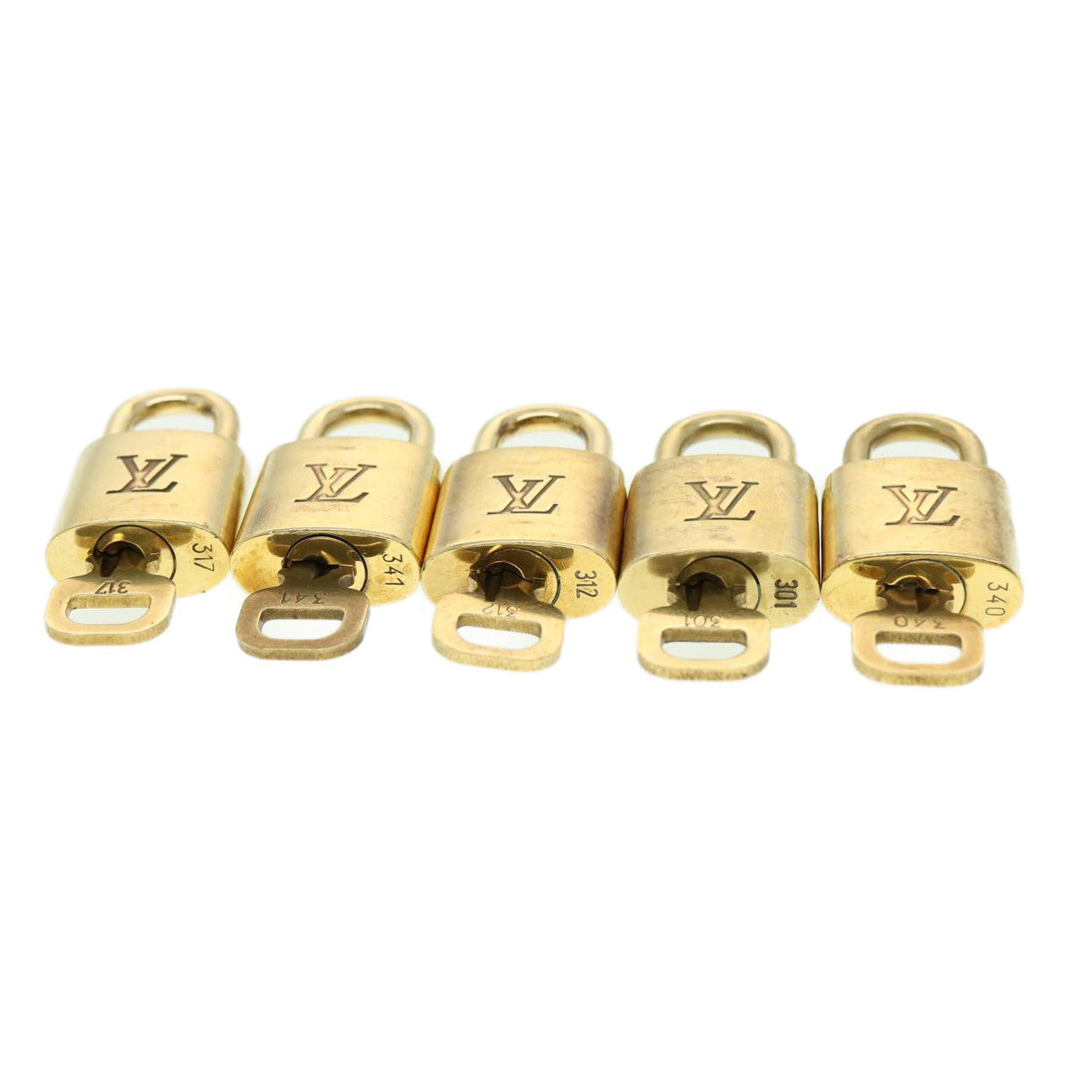 LOUIS VUITTON Padlock 10set Padlock Gold Tone LV 31375