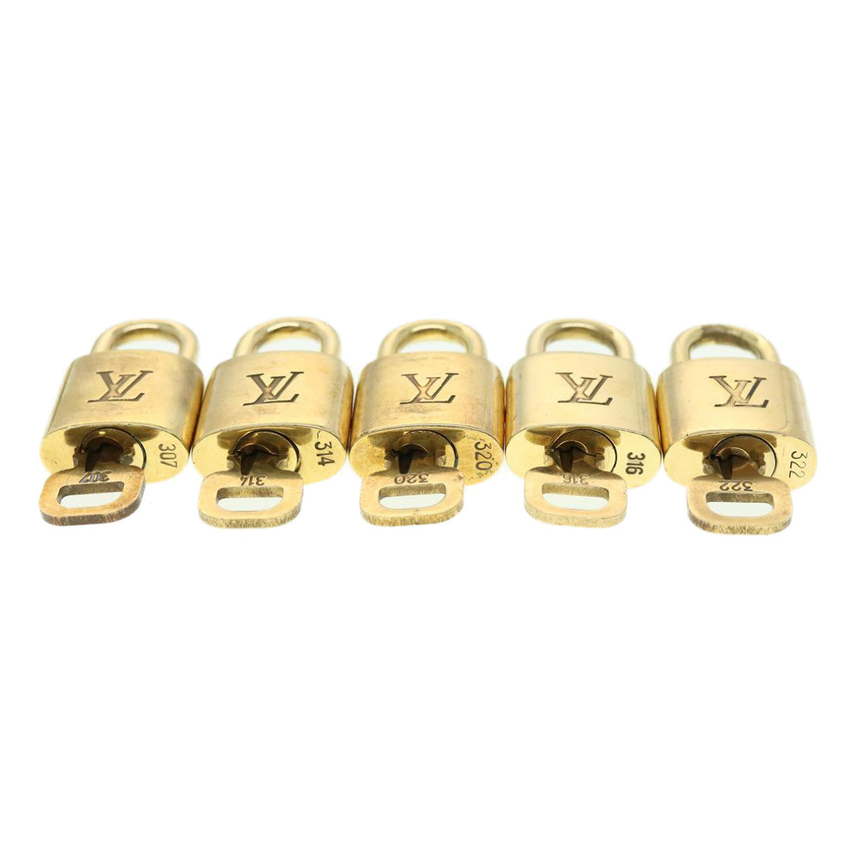LOUIS VUITTON Padlock 10set Padlock Gold Tone LV 31375