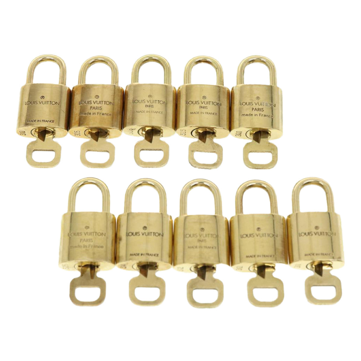 LOUIS VUITTON Padlock 10set Padlock Gold Tone LV 31379