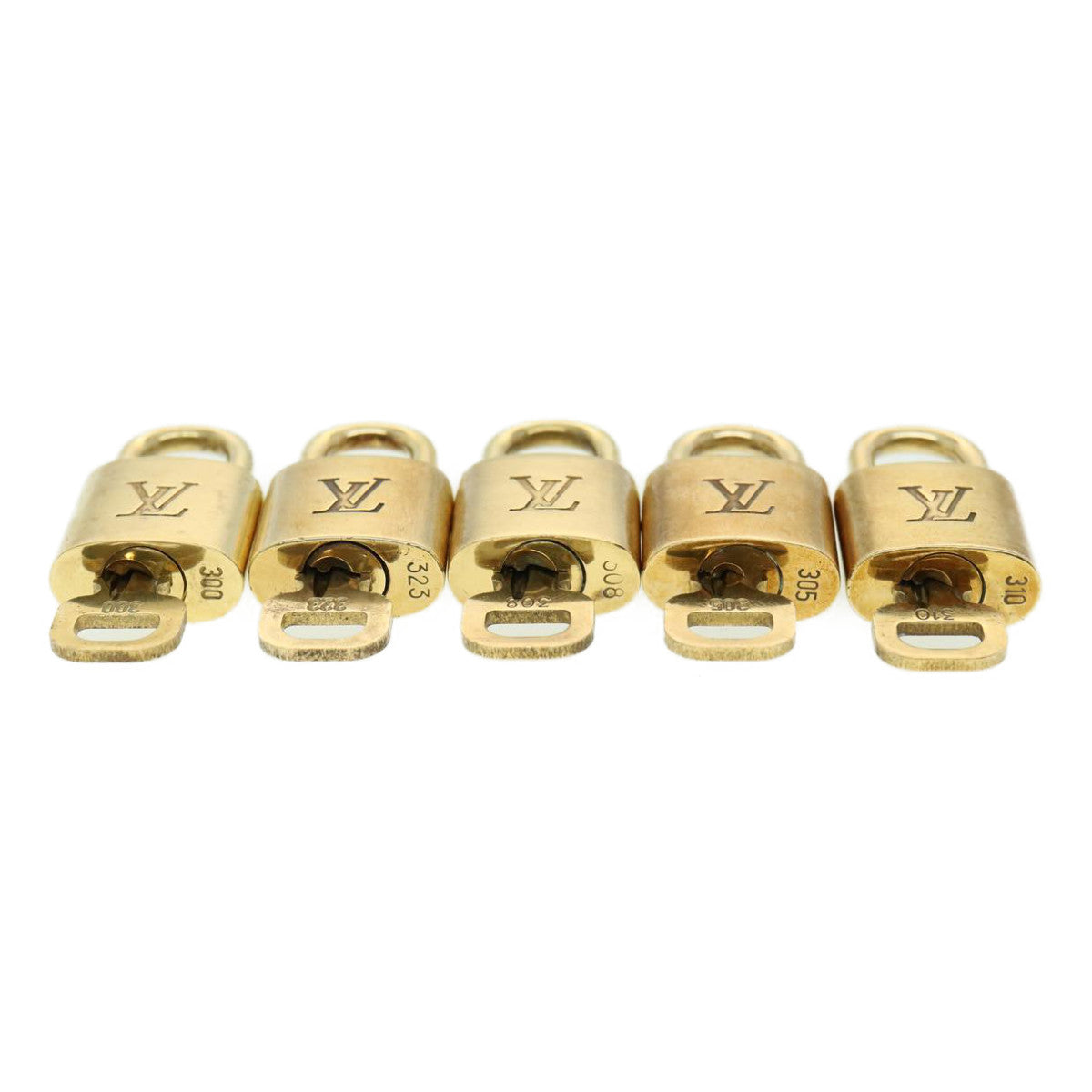 LOUIS VUITTON Padlock 10set Padlock Gold Tone LV 31379