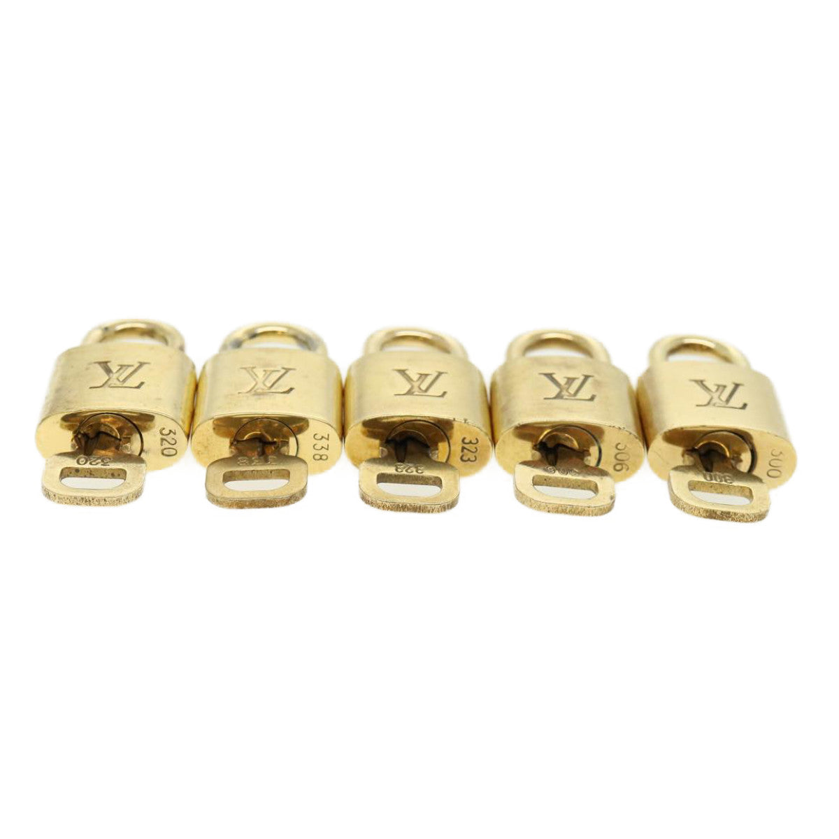 LOUIS VUITTON Padlock 10set Padlock Gold Tone LV 31380