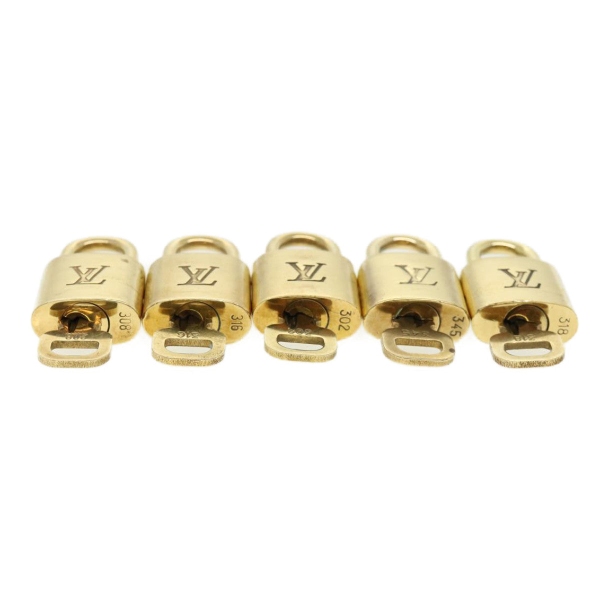 LOUIS VUITTON Padlock 10set Padlock Gold Tone LV 31380