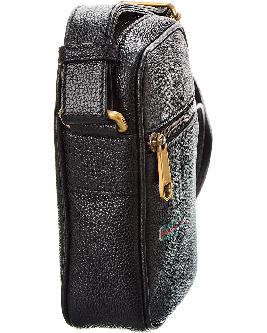 Luxury Gucci Trending 2025 Logo Leather Messenger Bag