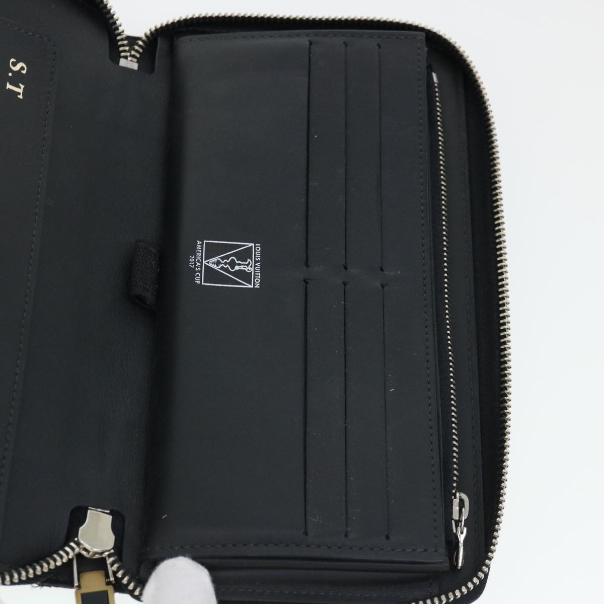 LOUIS VUITTON Damier Cobalt AmericasCup Zippy Organizer Long Wallet N41631 31431