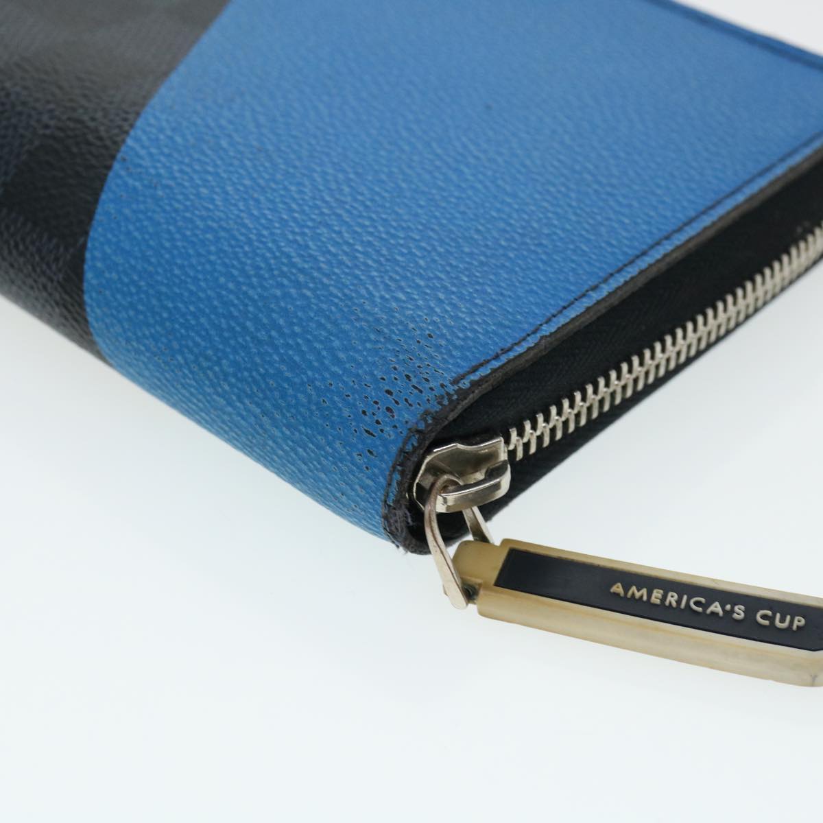 LOUIS VUITTON Damier Cobalt AmericasCup Zippy Organizer Long Wallet N41631 31431