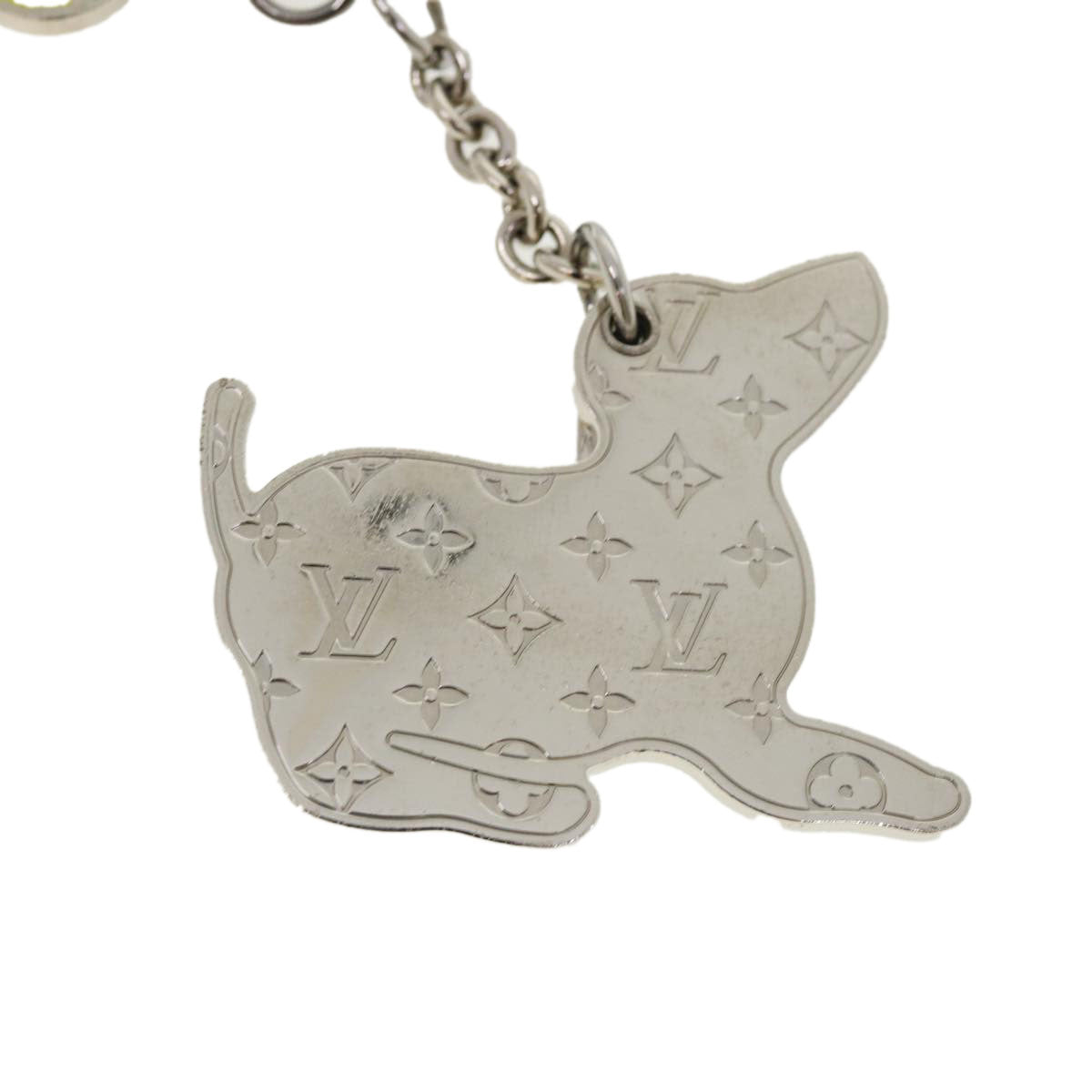 LOUIS VUITTON BijouxSac・LV Dog Key Holder metal Silver M00747 LV 31437