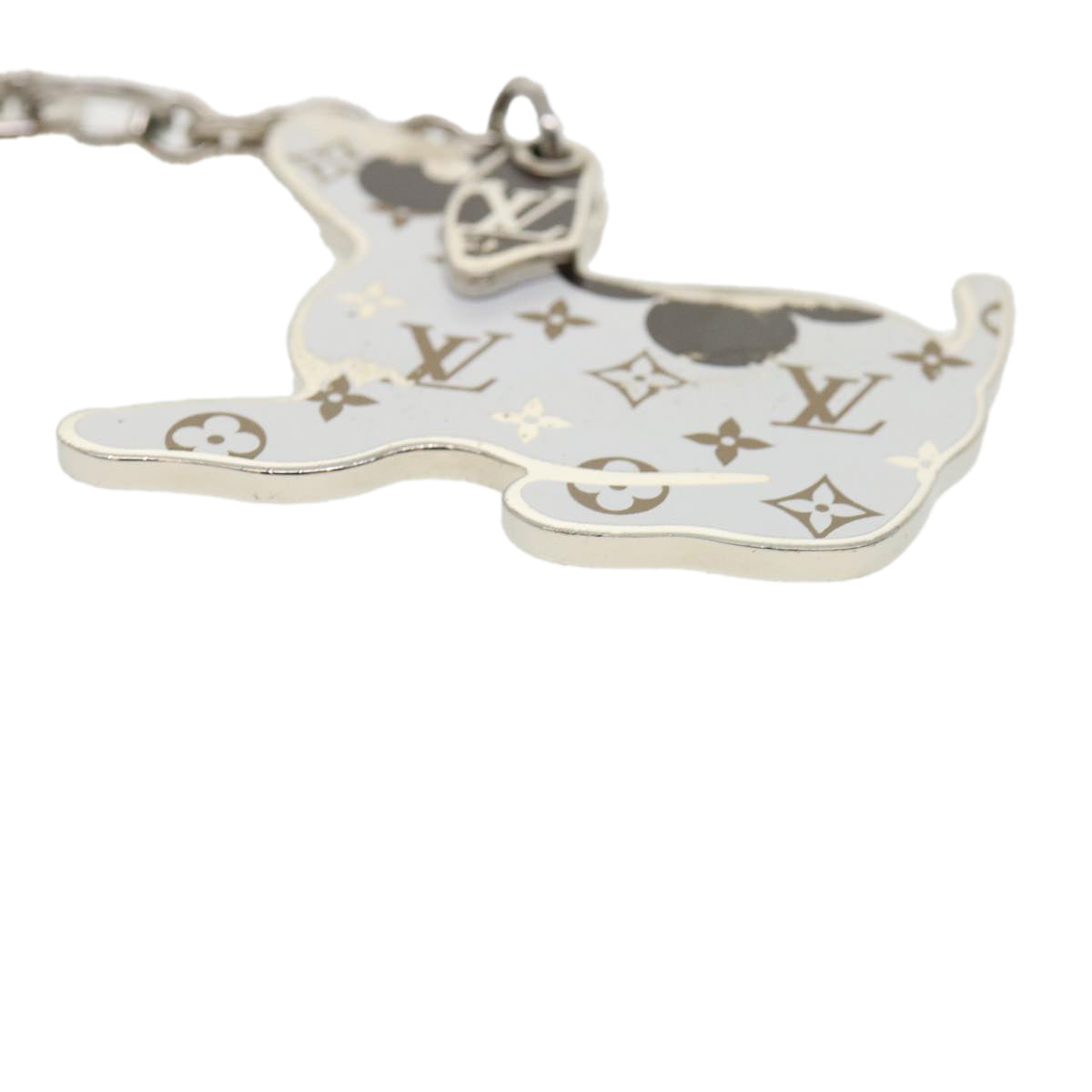 LOUIS VUITTON BijouxSac・LV Dog Key Holder metal Silver M00747 LV 31437