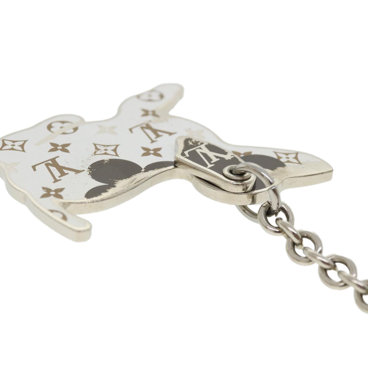 LOUIS VUITTON BijouxSac・LV Dog Key Holder metal Silver M00747 LV 31437