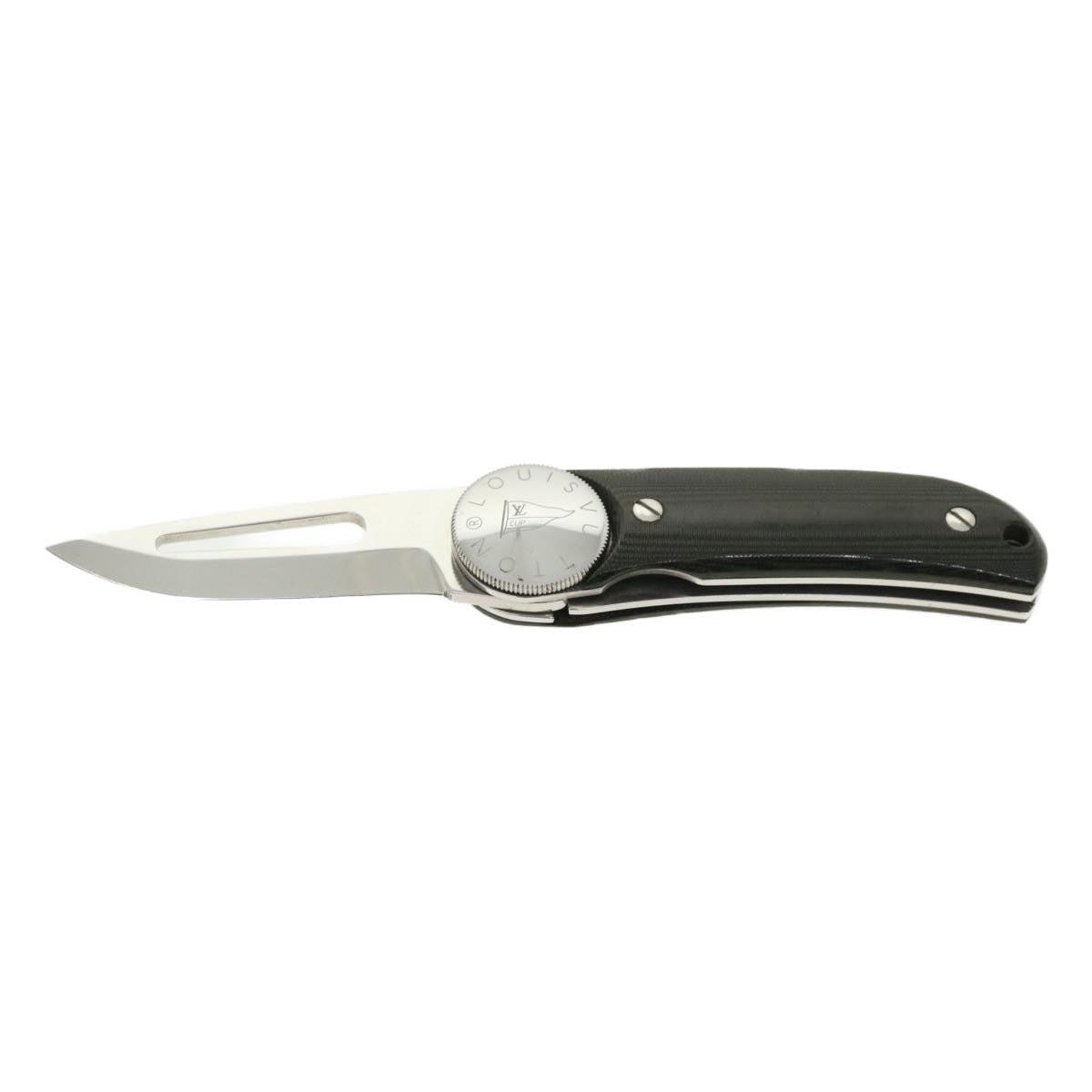 LOUIS VUITTON LV CUP Black Linen Micarta Surcouf Sea Knife M80023 LV 31447A