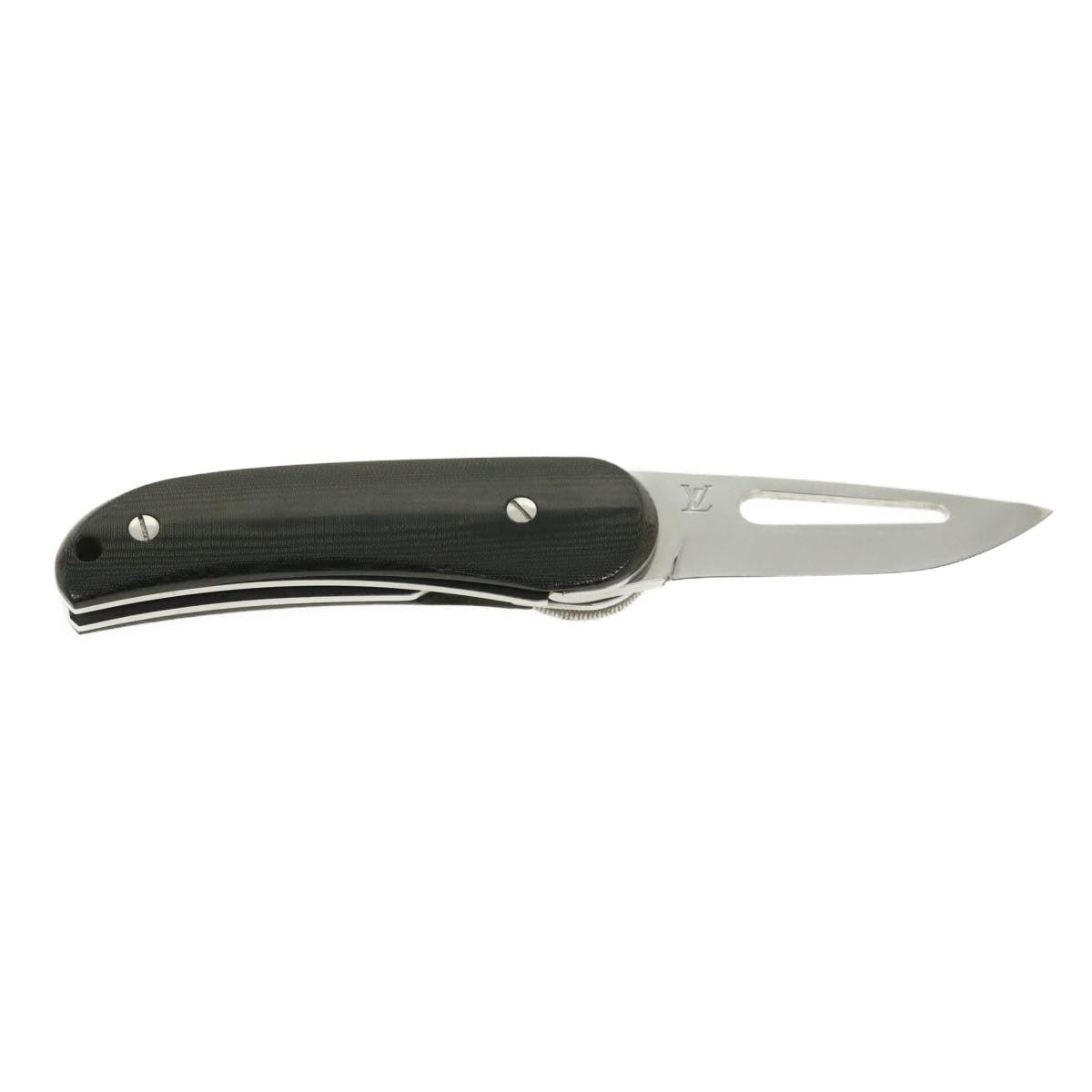 LOUIS VUITTON LV CUP Black Linen Micarta Surcouf Sea Knife M80023 LV 31447A