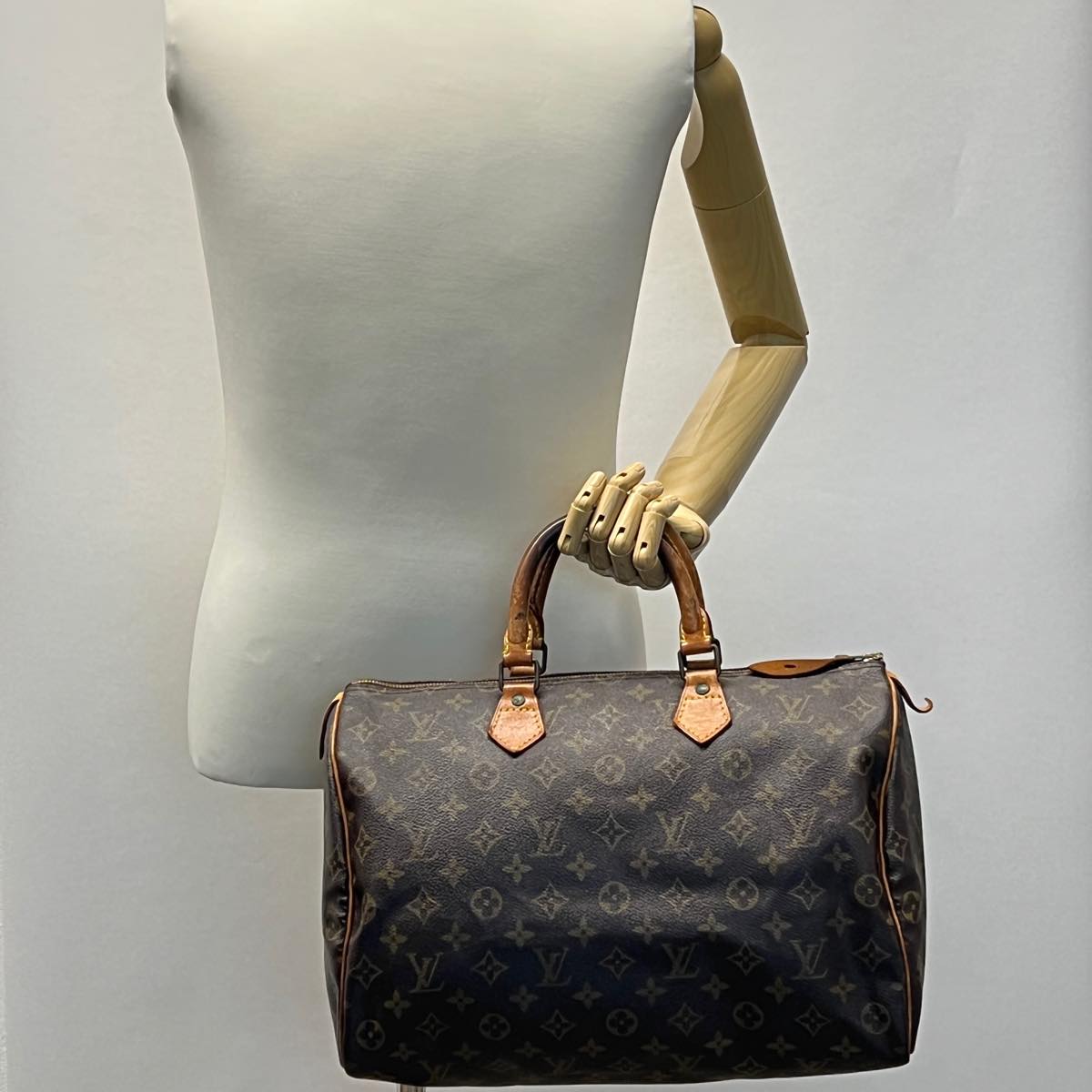 LOUIS VUITTON Monogram Speedy 35 Hand Bag M41524 LV 31461