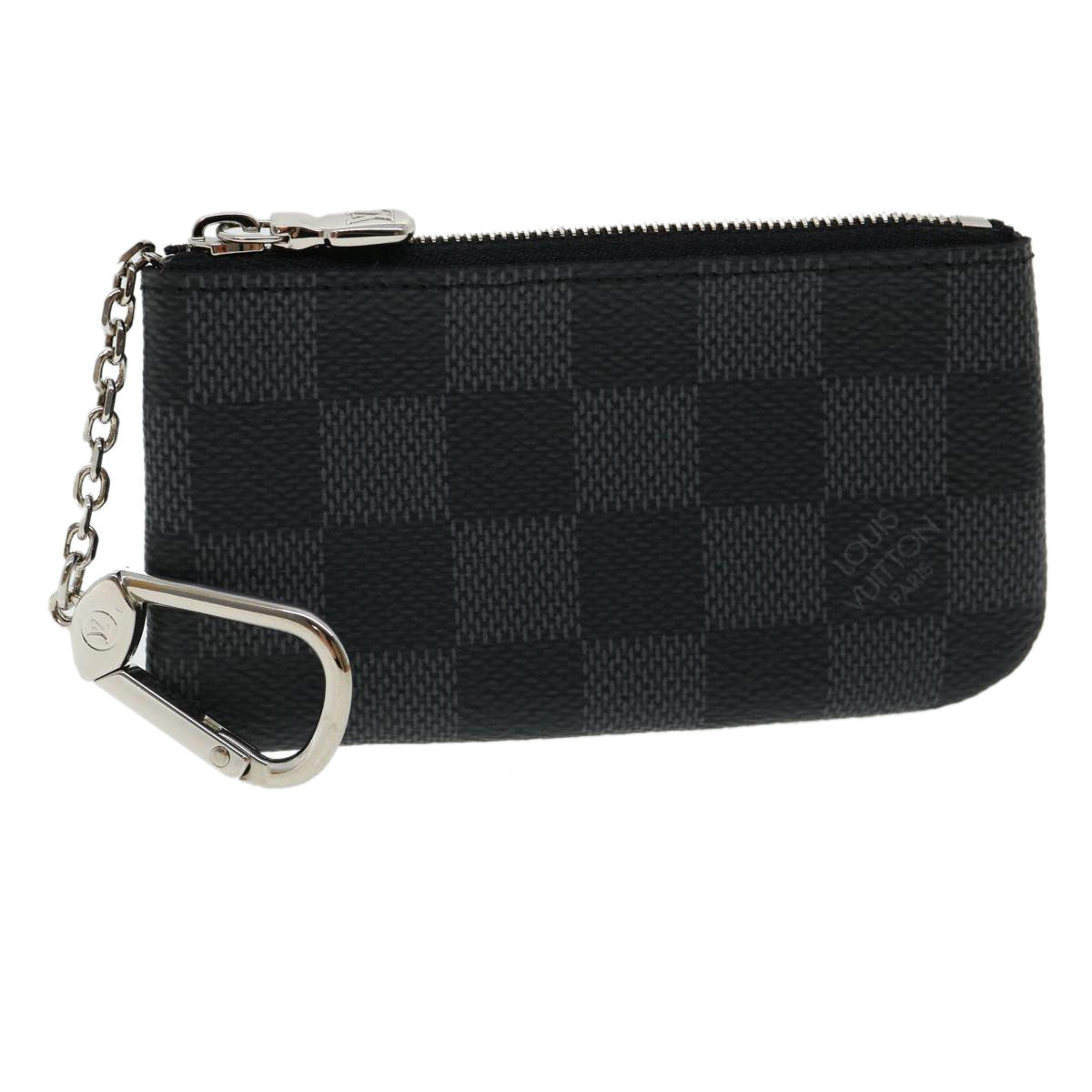 LOUIS VUITTON Damier Graphite Pochette Cles Coin Purse N60155 LV 31492A