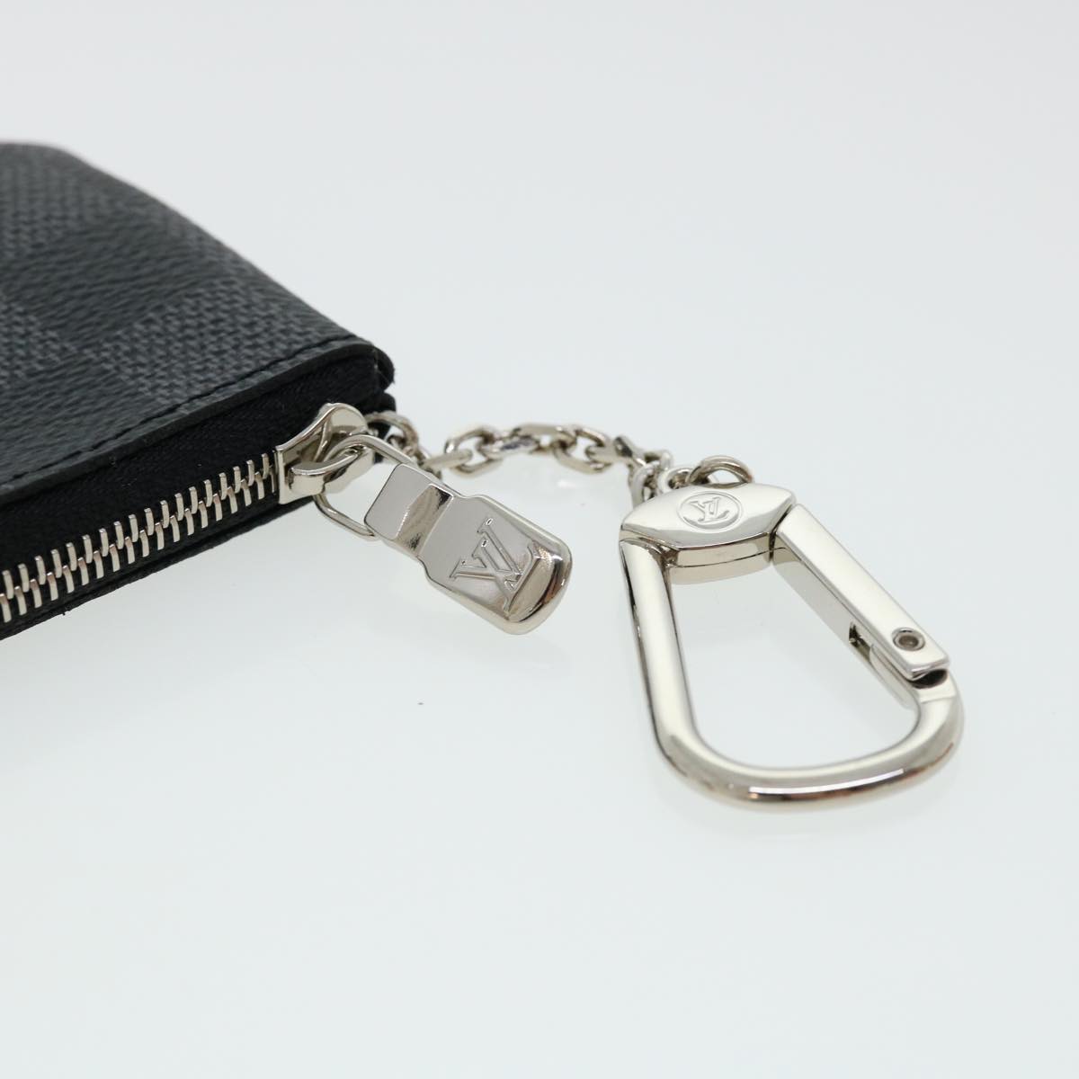 LOUIS VUITTON Damier Graphite Pochette Cles Coin Purse N60155 LV 31492A