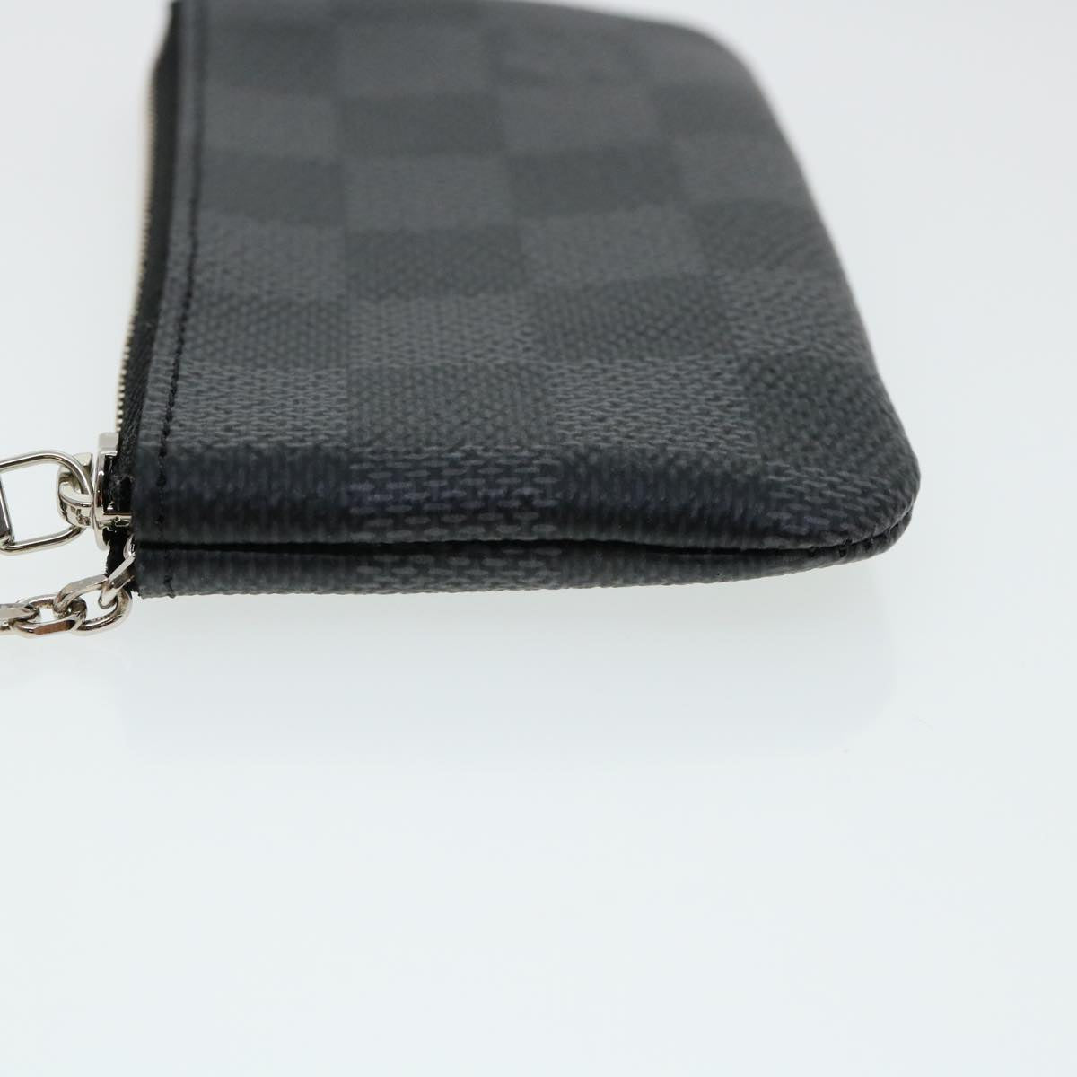 LOUIS VUITTON Damier Graphite Pochette Cles Coin Purse N60155 LV 31492A