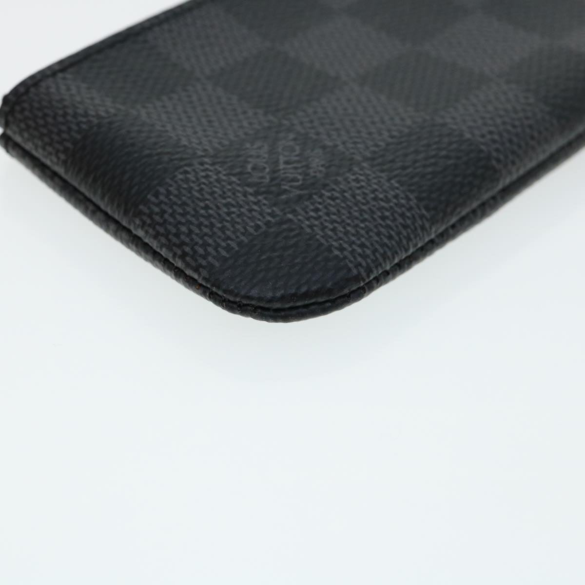 LOUIS VUITTON Damier Graphite Pochette Cles Coin Purse N60155 LV 31492A